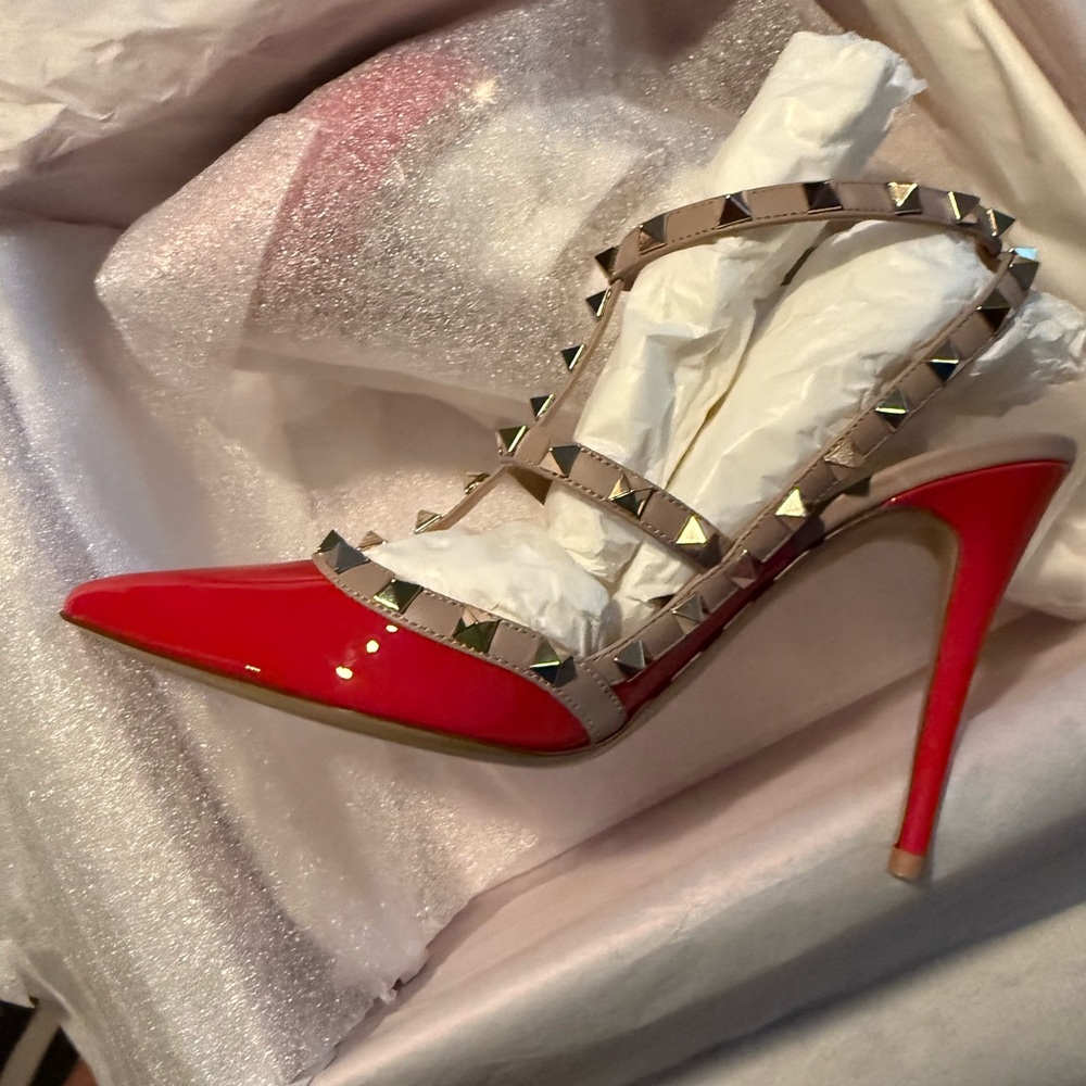 Valentino Garavani Red Rockstud Heels